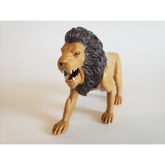 Lion toy, king of the Jungle Adjustable  Figure 6" x 5 in. W/ Retractable Mouth - Picture 3 of 12